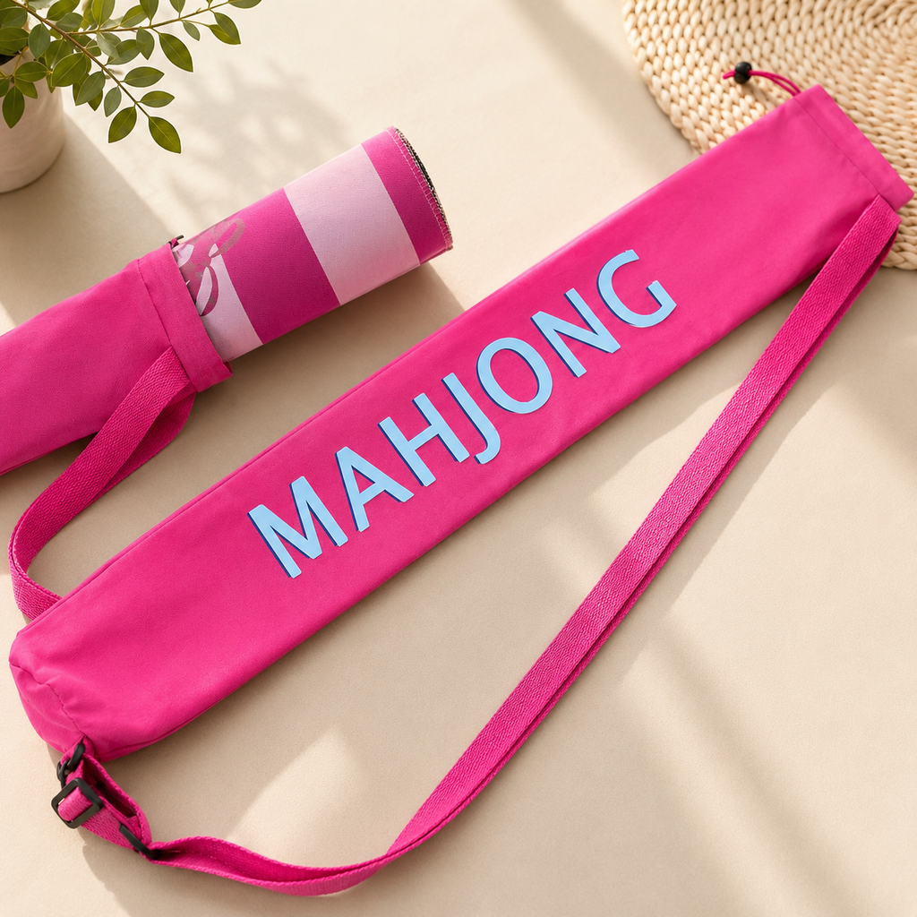 Mahjong Travel Bag | Dark Pink Storage Tote