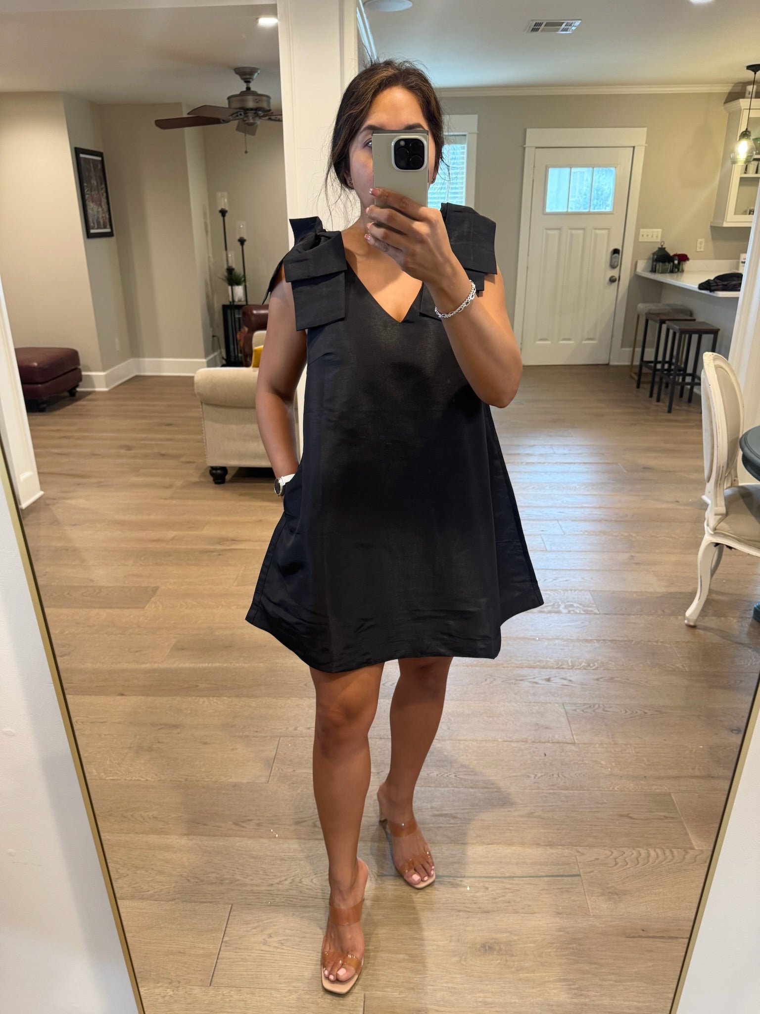 Sugarlips Black Bow Mini Dress (size down for a fitted look)