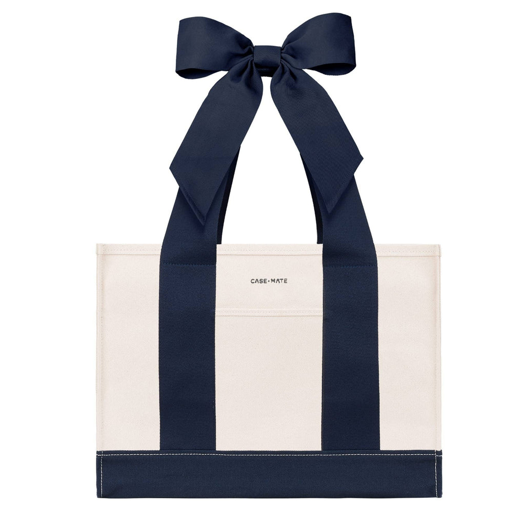 Case-Mate Canvas Tote: Oxford Navy Bow