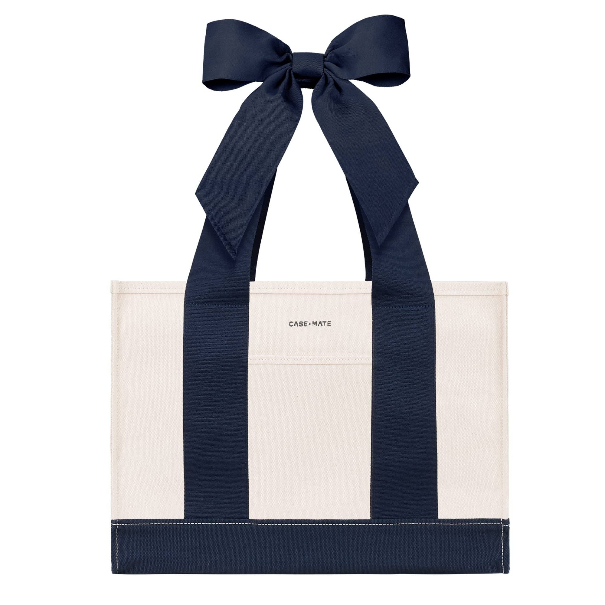 Case-Mate Canvas Tote: Oxford Navy Bow