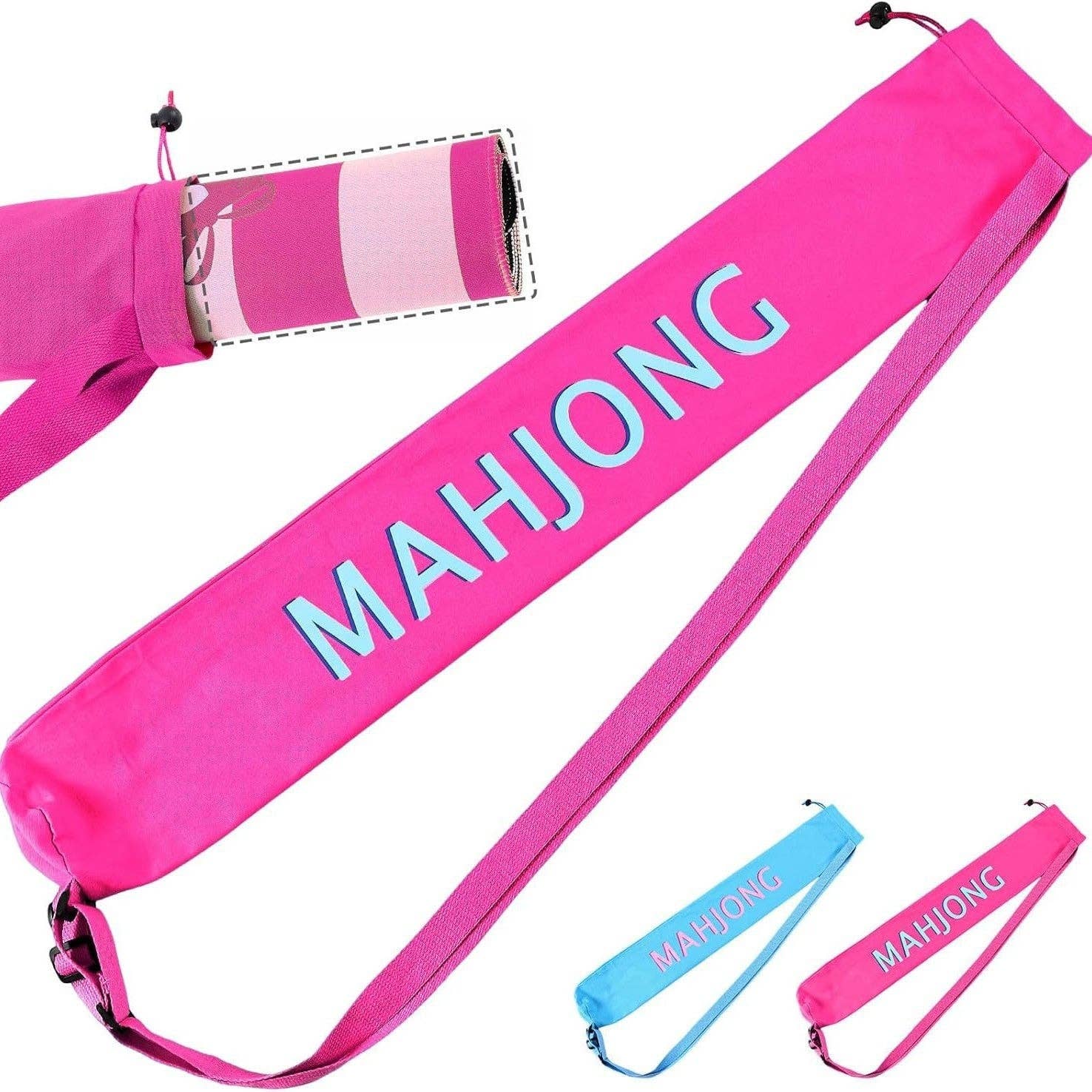 Mahjong Travel Bag | Dark Pink Storage Tote