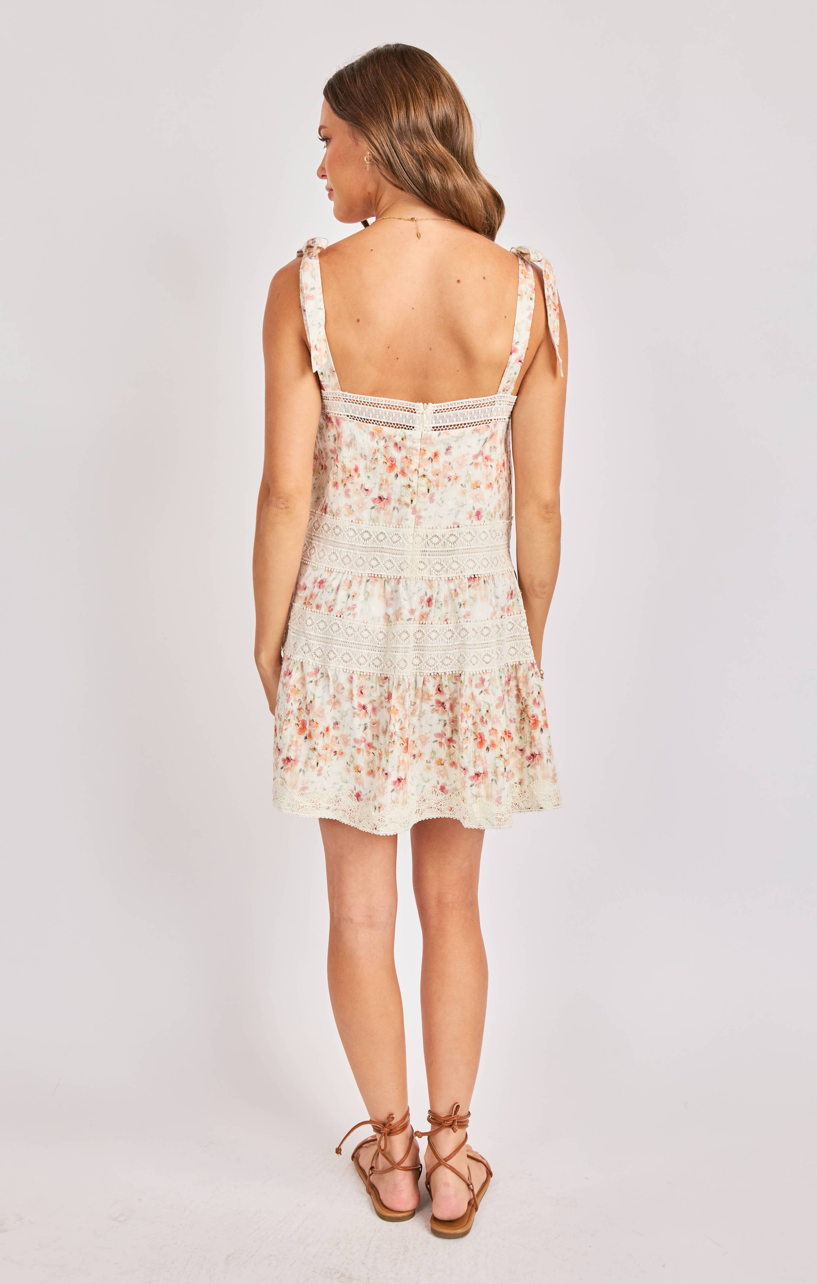 Sadie & Sage | Rosita Lace Trim Mini Dress