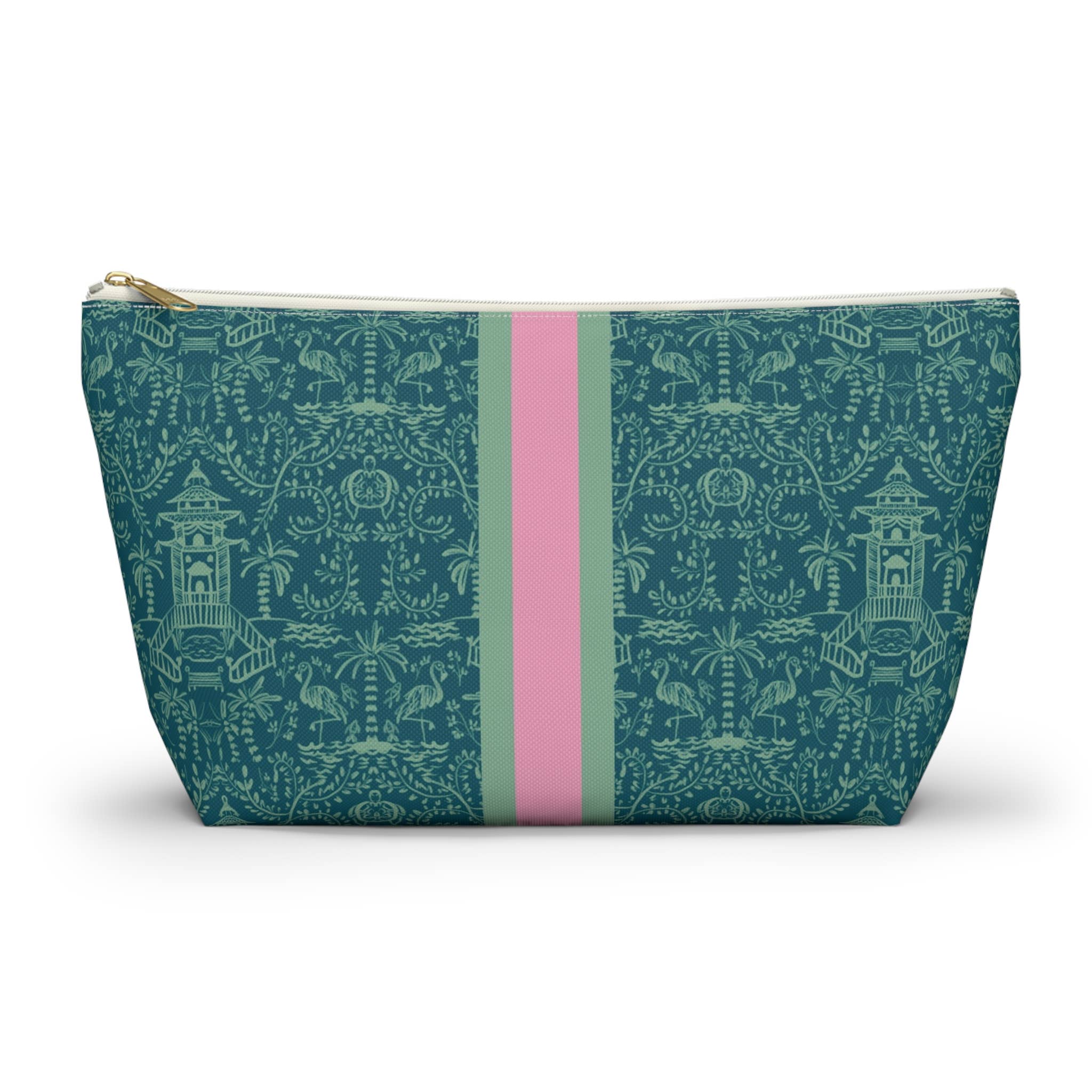 Britt Mills Mahjong Tile Pouch: Palm Beach Teal