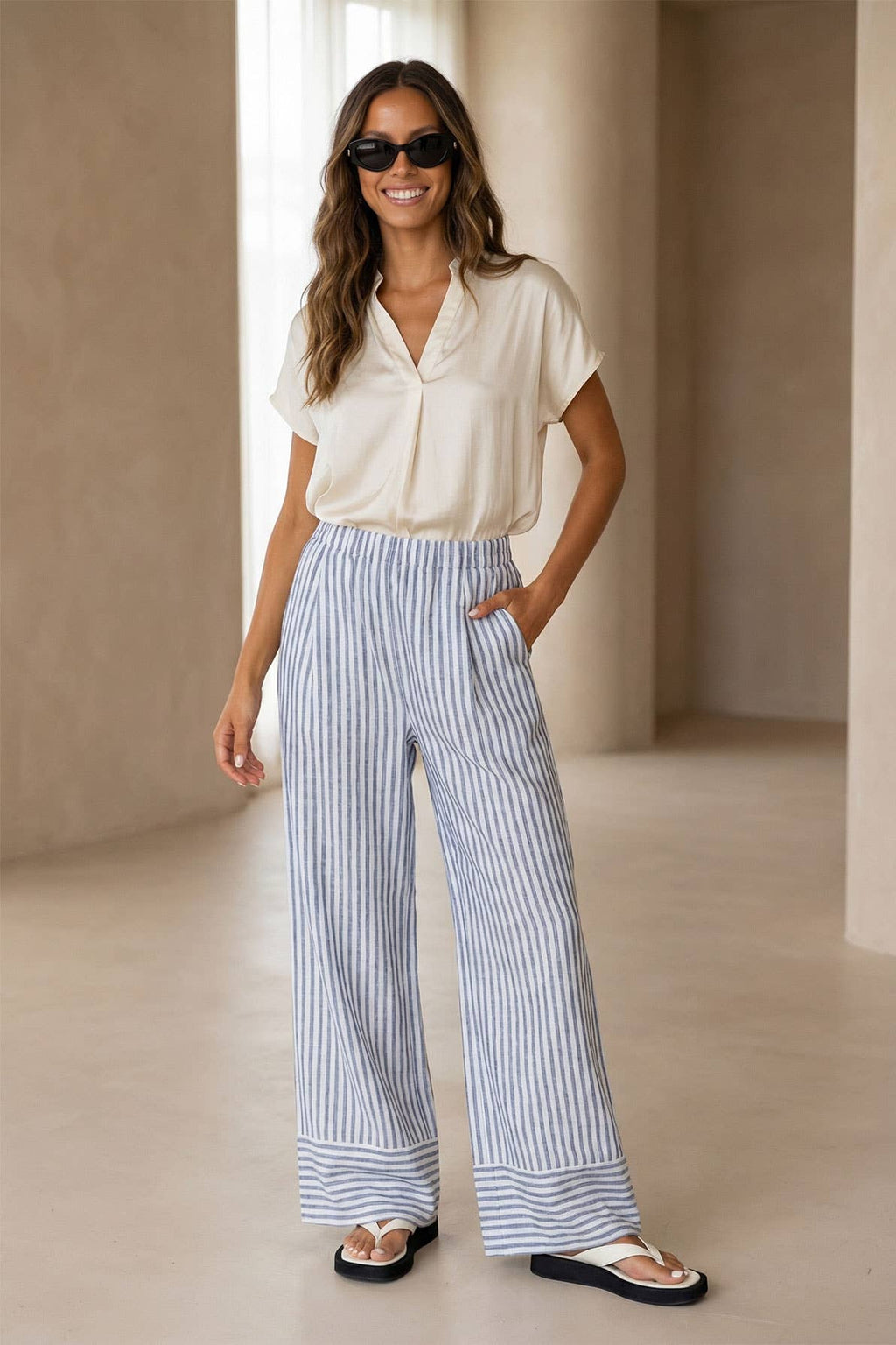 Ivory Drop Shoulder Blouse