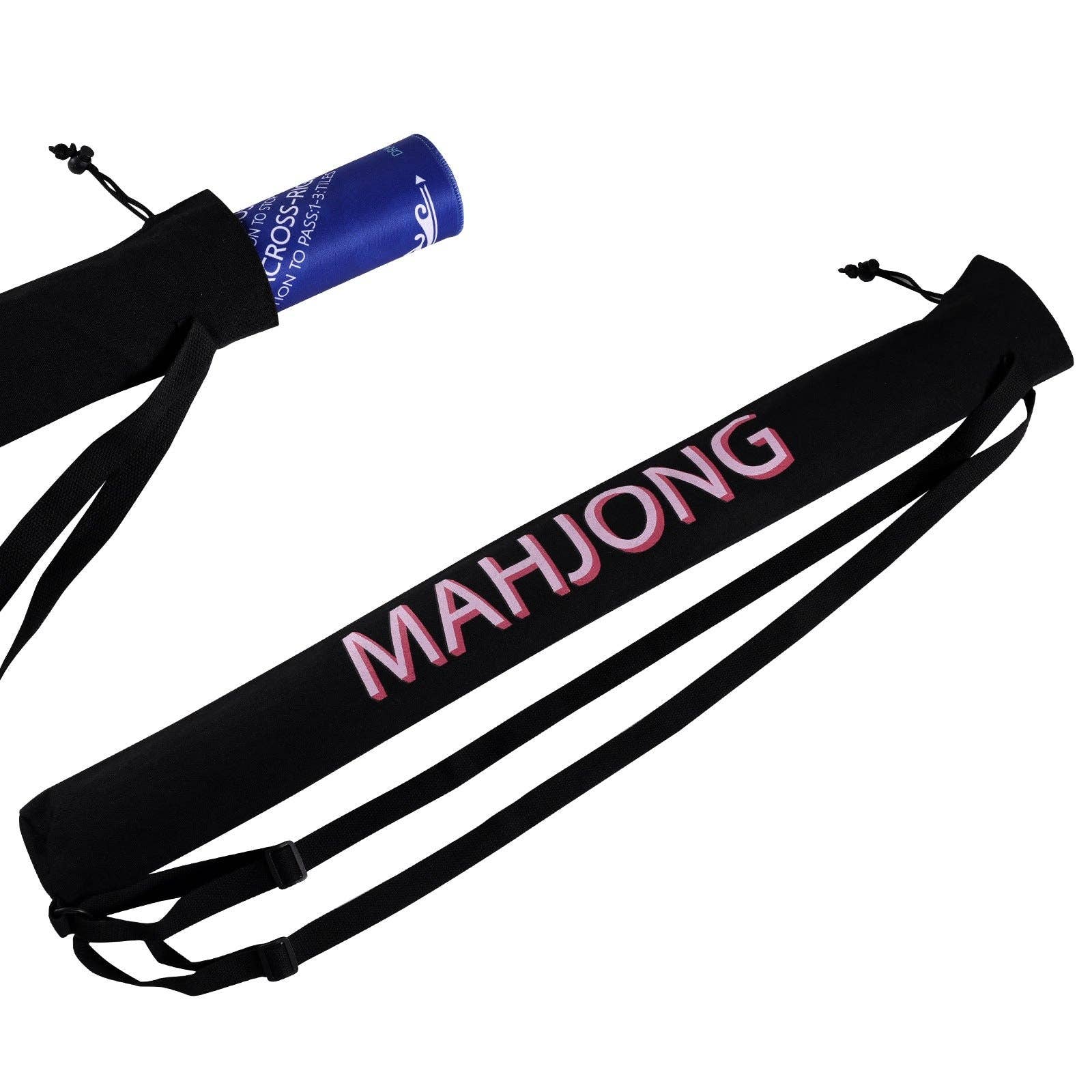 Mahjong Travel Bag | Black Canvas Storage Tote