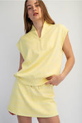 Rae Mode | Lemon Scuba Stripe Luxe Top & Skort Set