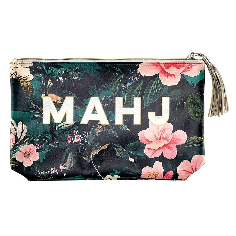 Mahj Floral Oil Cloth Pouch