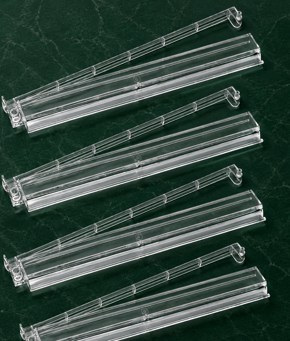 Clear Mahjong Tile Racks & Pushers | Set of 4