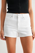 JBD White Classic Hem Shorts