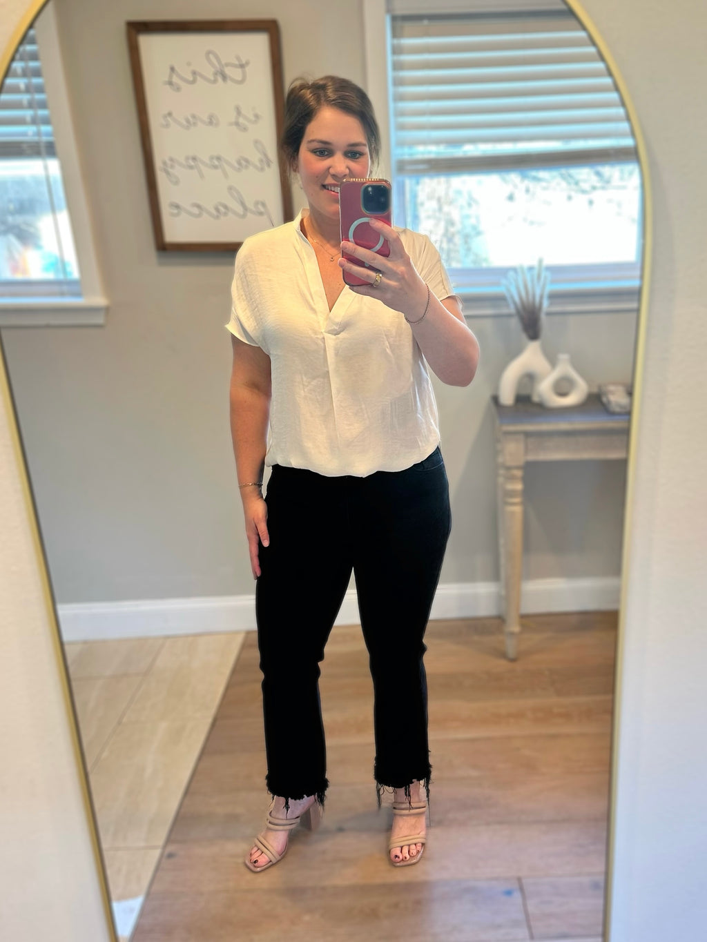 Ivory Drop Shoulder Blouse