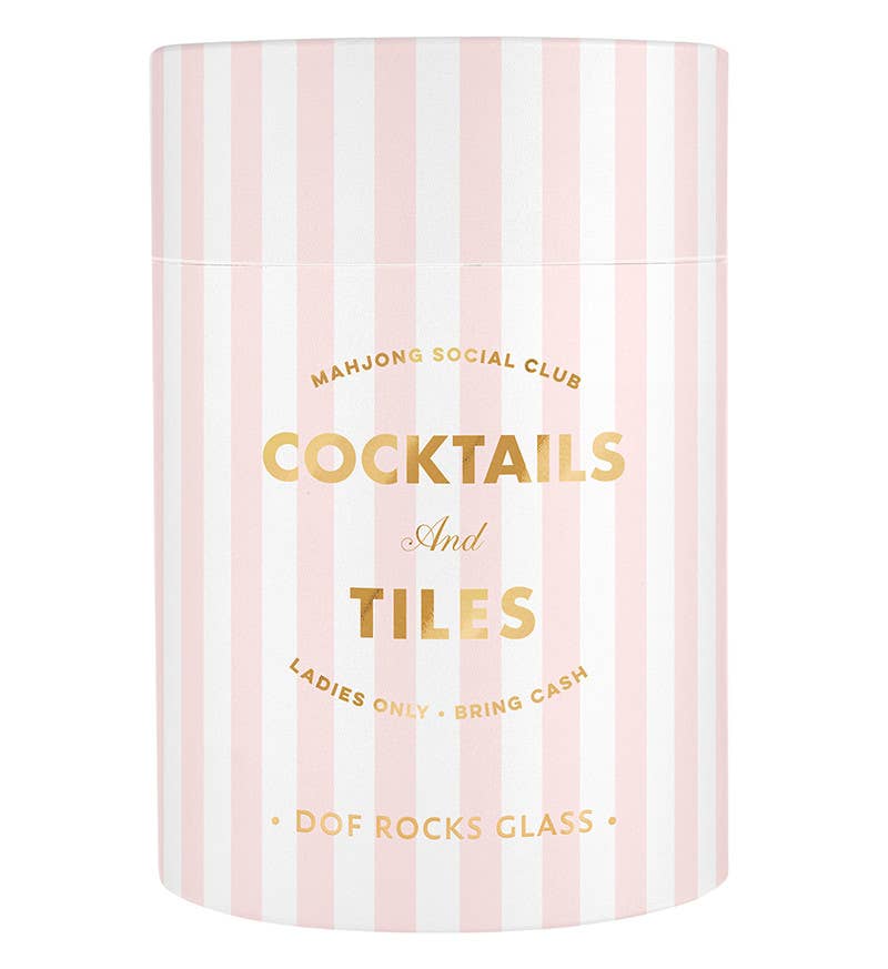 Cocktails & Tiles Gold Foil DOF Rocks Glass