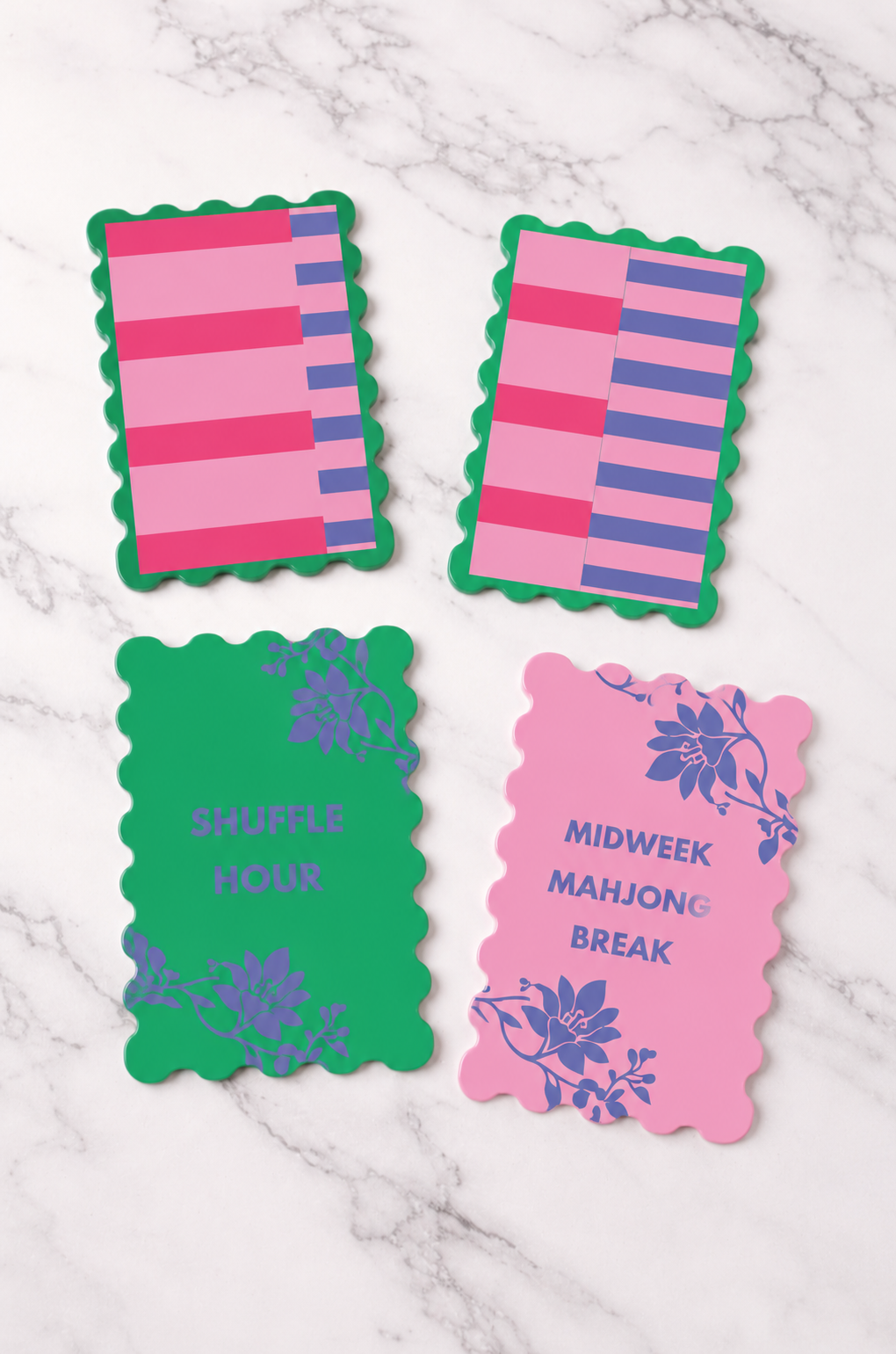 Weekday Stripes Mahjong Shufflers Set of 2