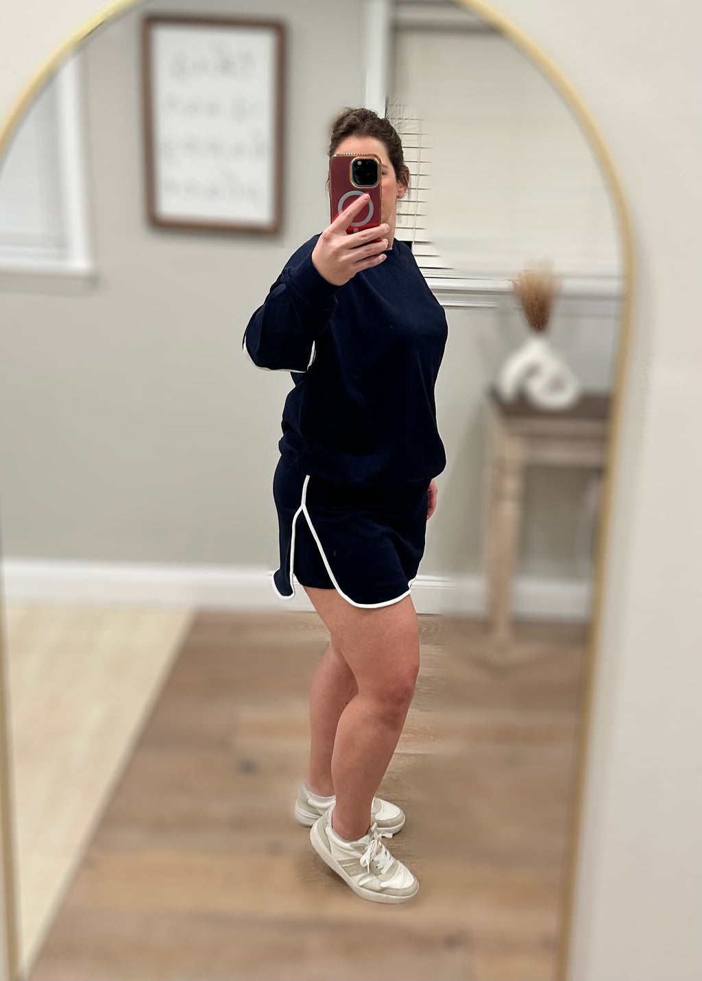 Navy Varsity Skort Set
