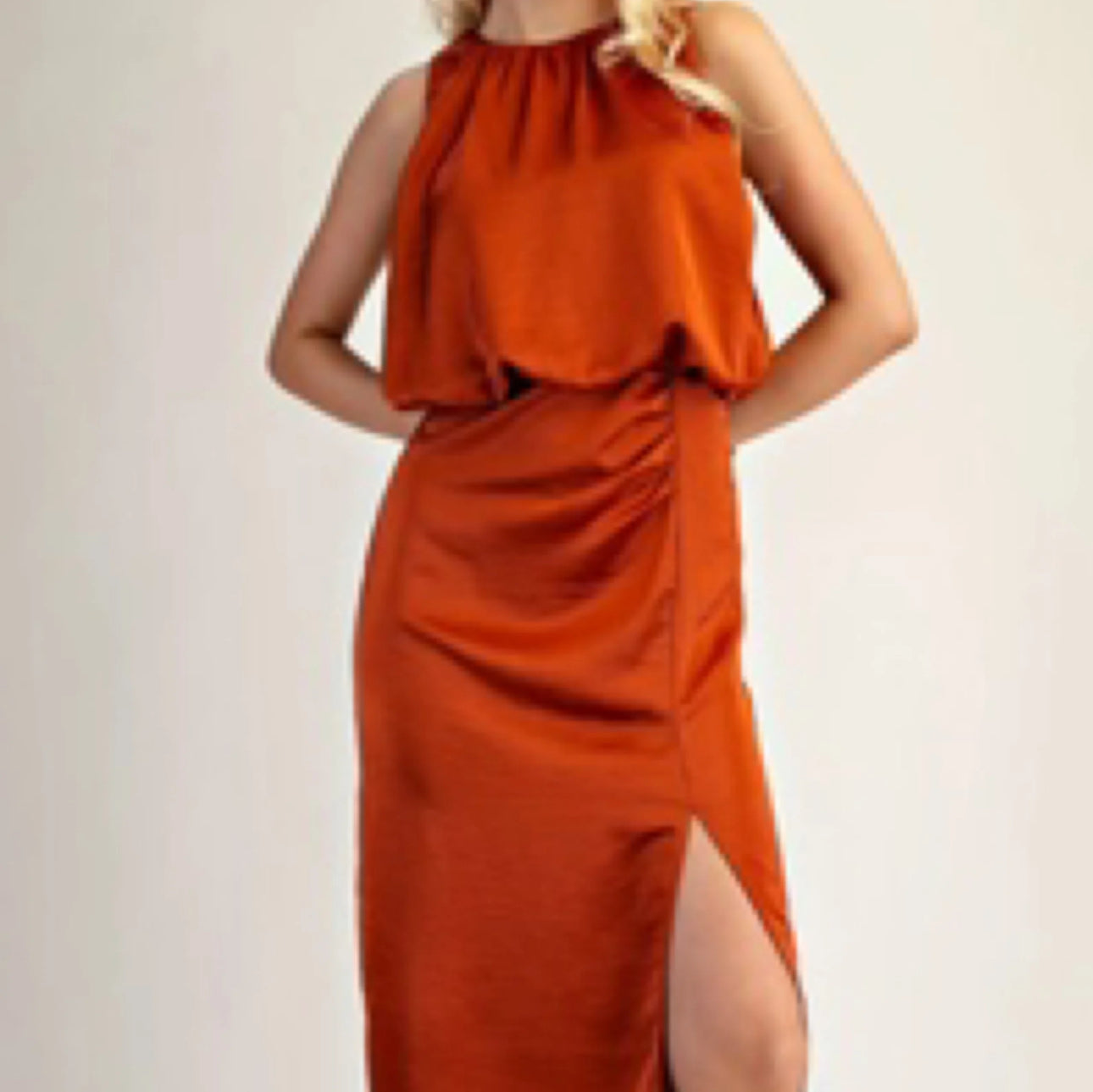 Glam Fall Rust Dress