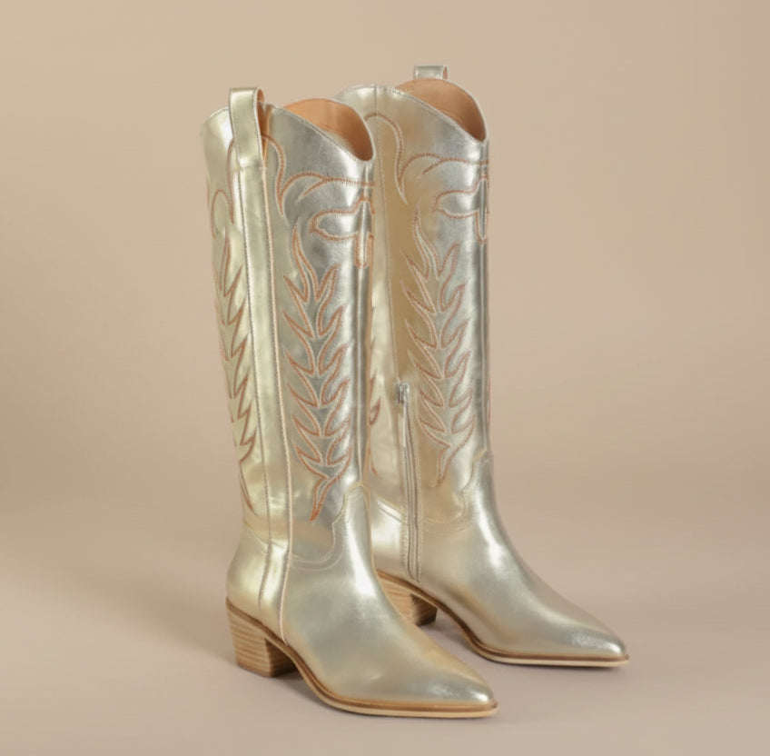 Gold Inlay Boots