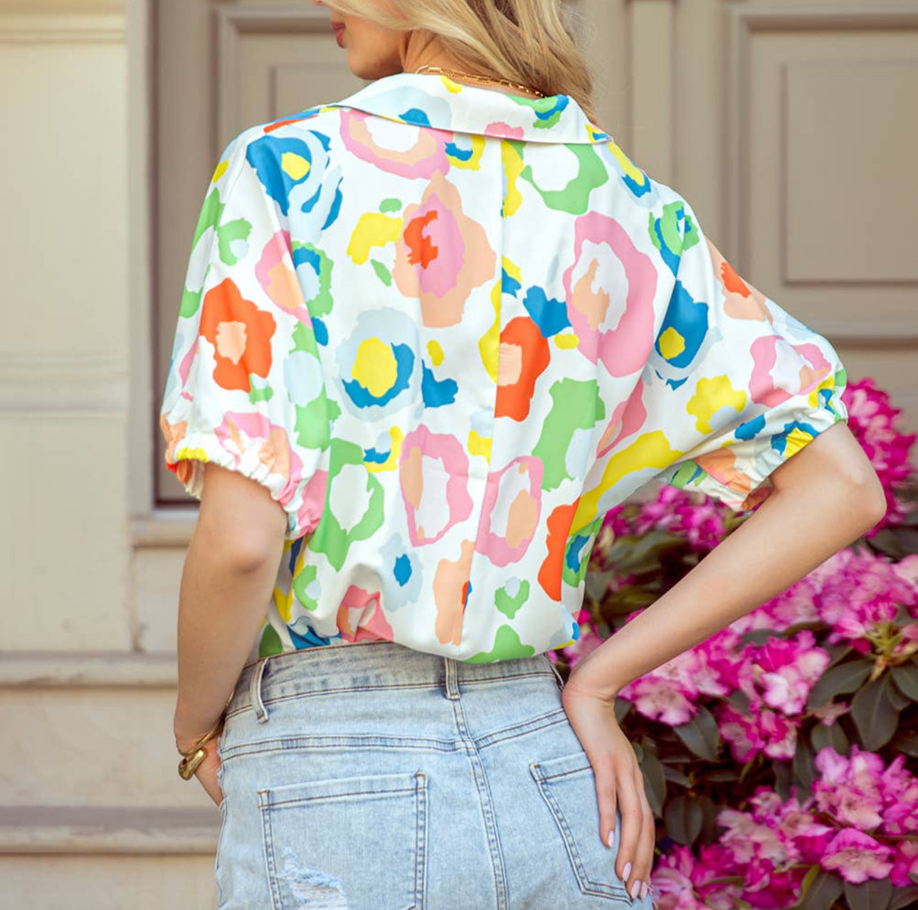 Multicolor Leopard Dot Blouse