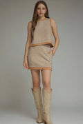 ENTRO | Camel Gingham Contrast Set