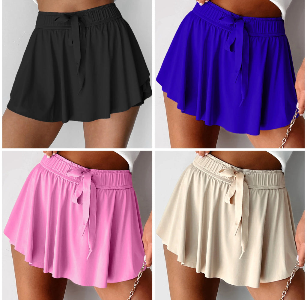 Women’s High-Waisted Athletic Skort with Built-In Shorts – Flowy Tennis & Workout Skirt (S–XL, Multi-Color)