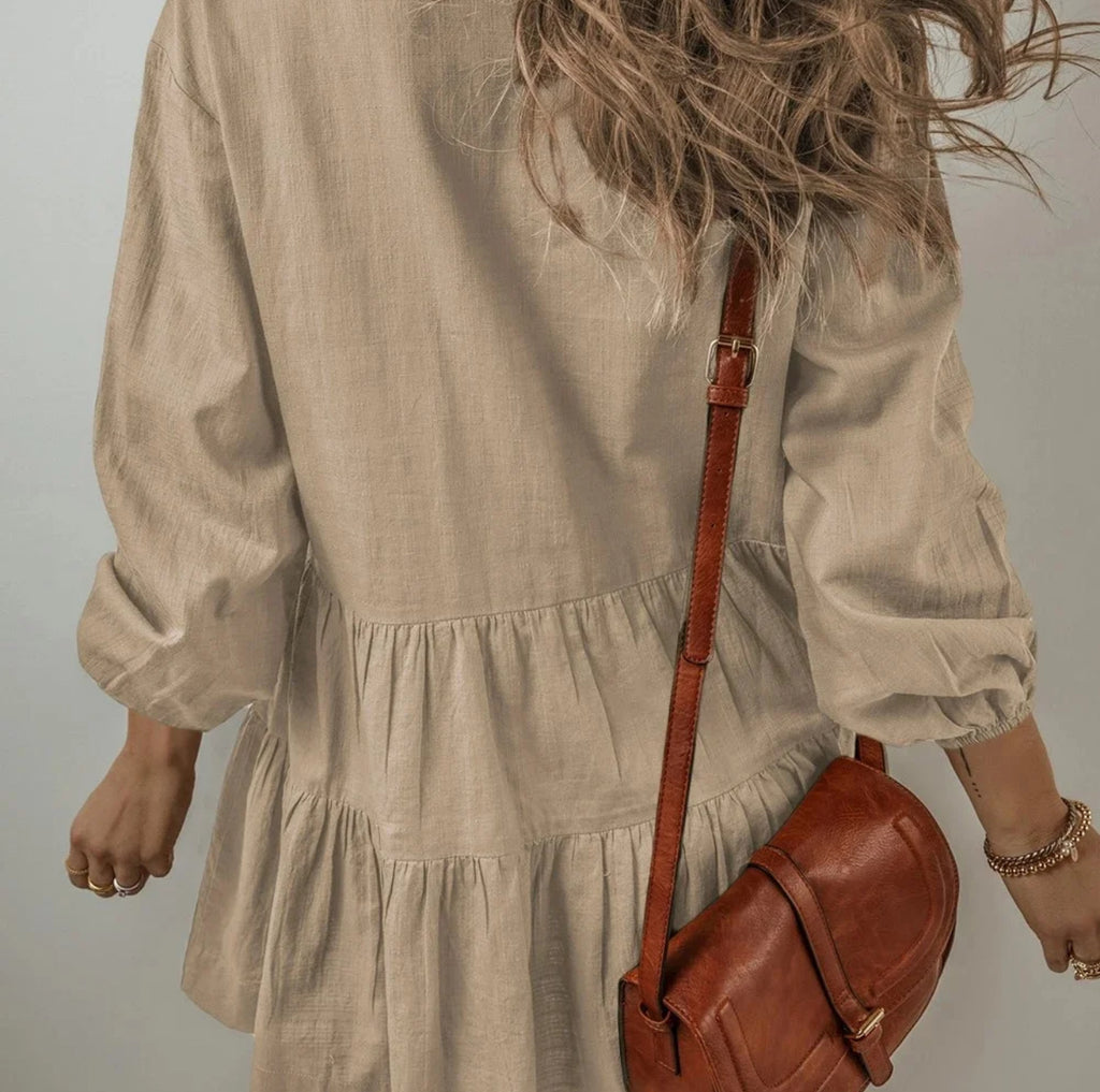 Tan Mini Dress | Large