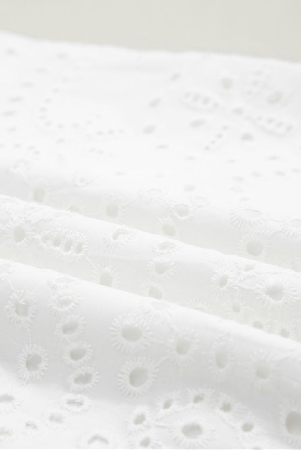 White Eyelet Embroidered Mini Dress