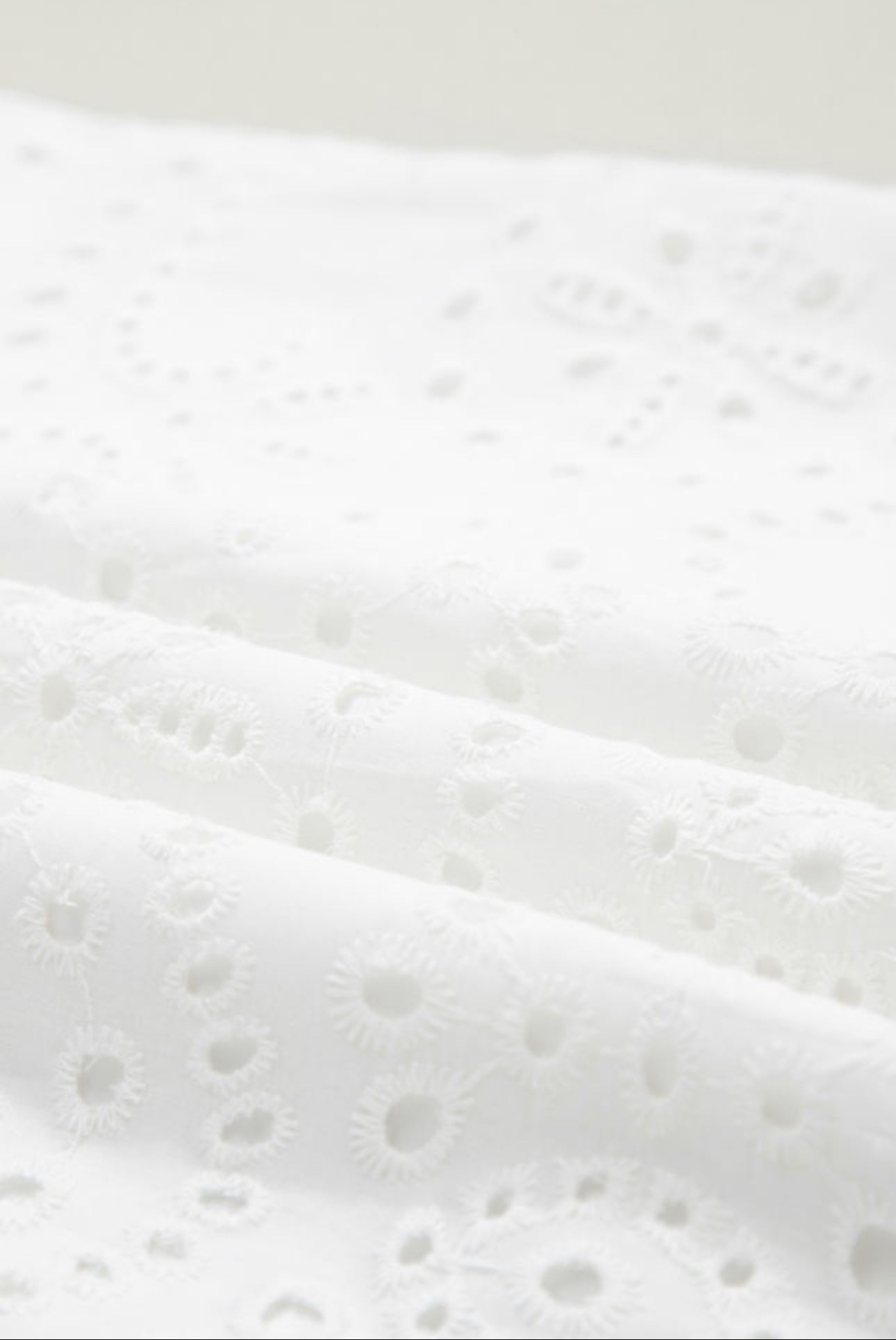White Eyelet Embroidered Mini Dress