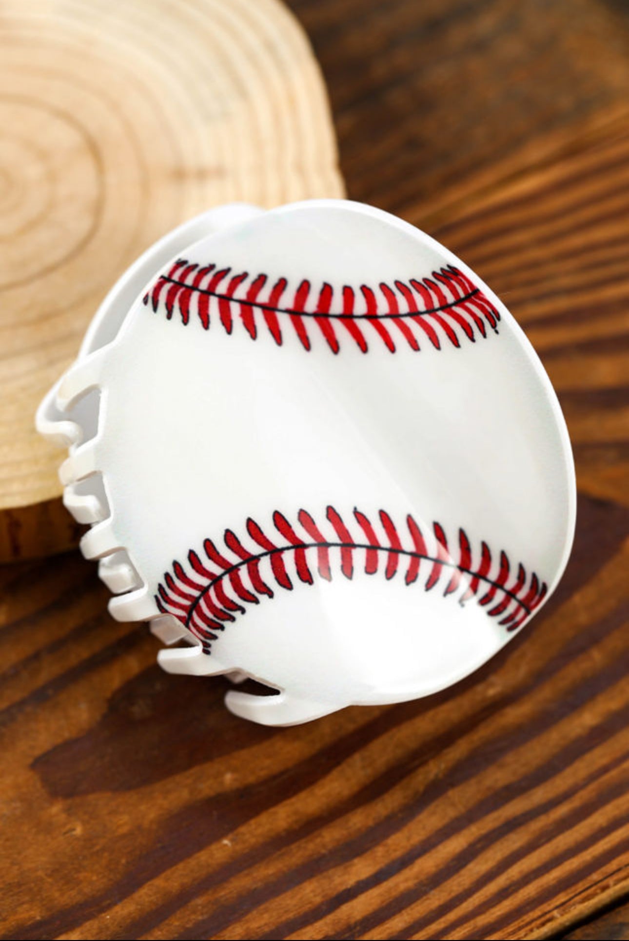 BaseBall Acrylic Hair Clip