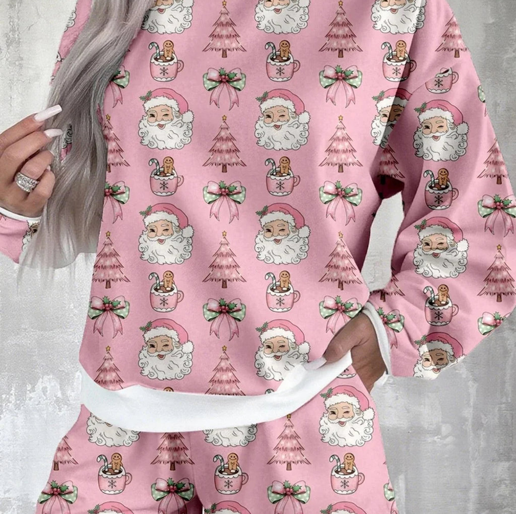 Pink Christmas 2-Piece Short Set