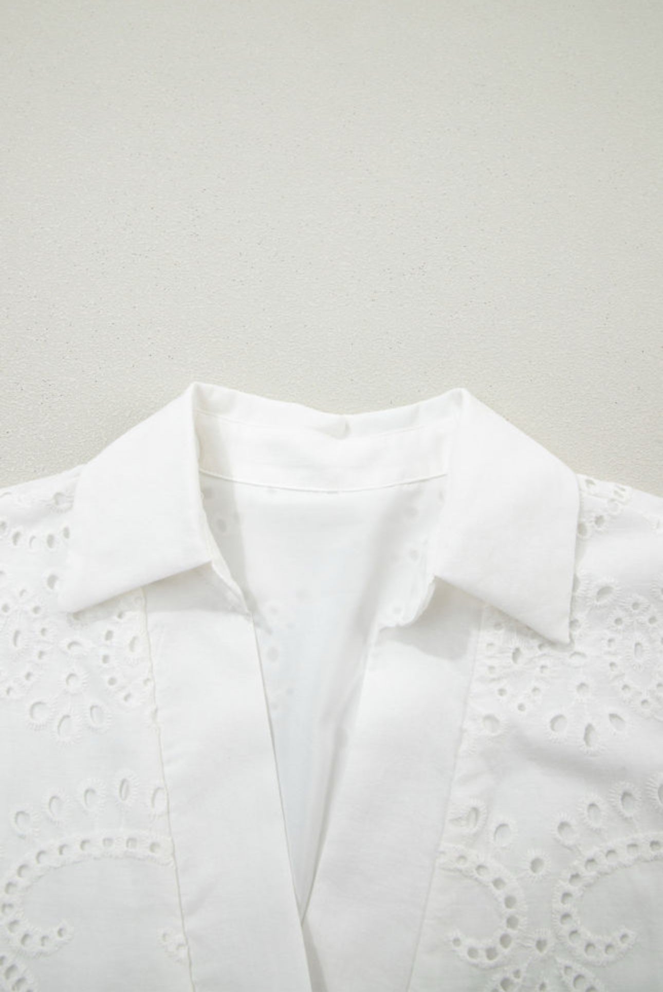 White Eyelet Embroidered Mini Dress