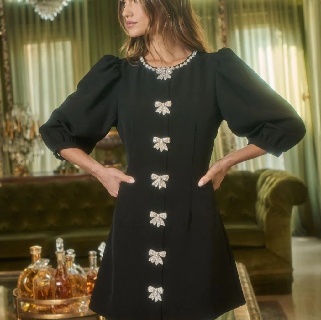 Sugarlips Winona Rhinestone Bow A-Line Mini