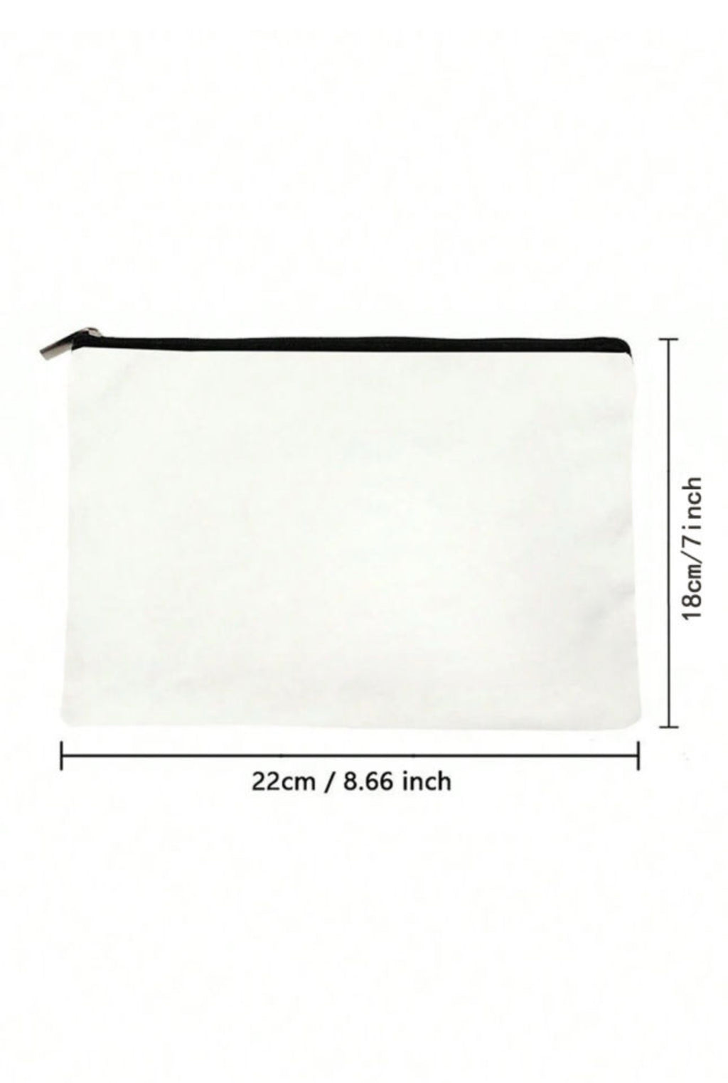 White Teacher Graphic Print Zipper Cosmetic Bag