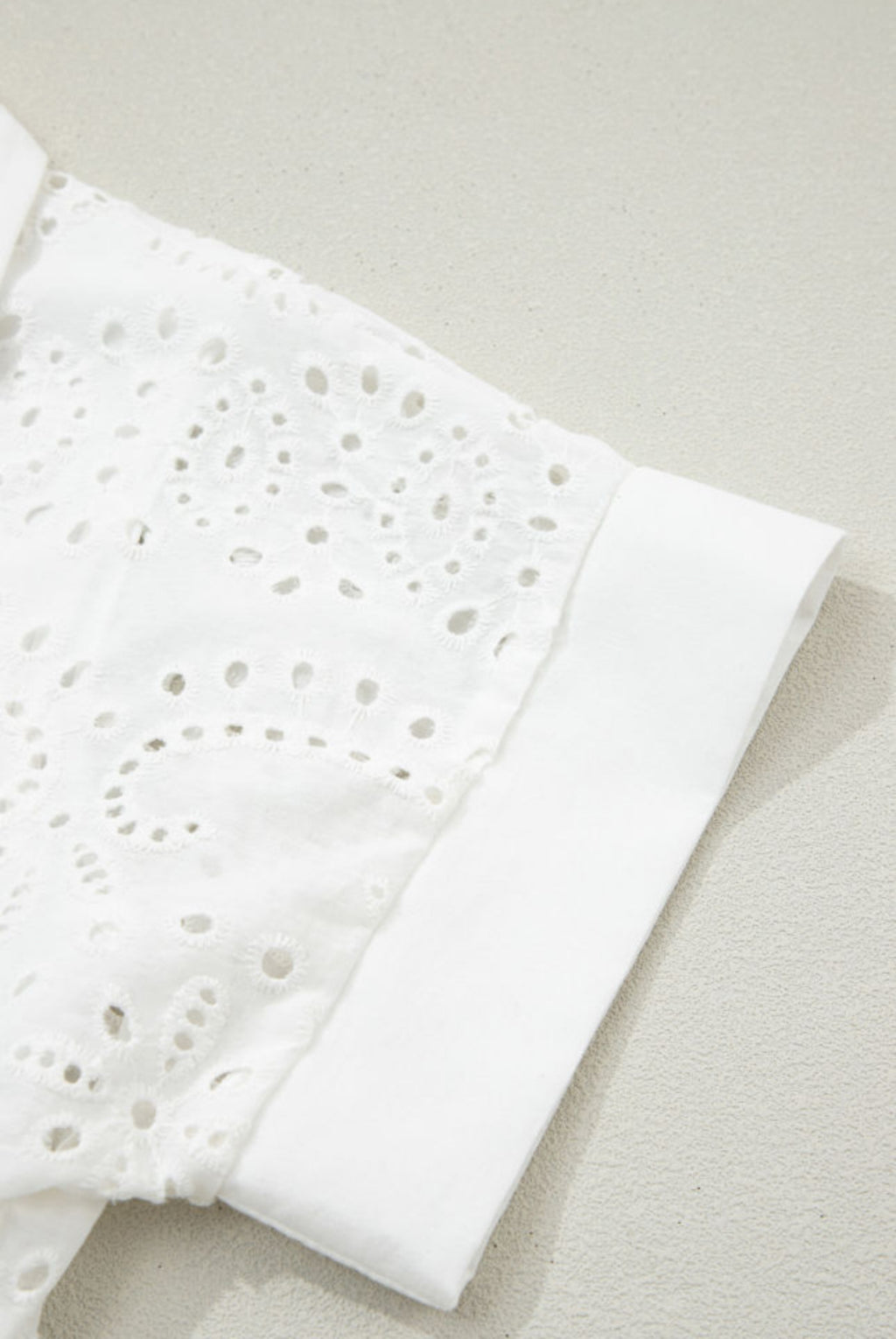 White Eyelet Embroidered Mini Dress