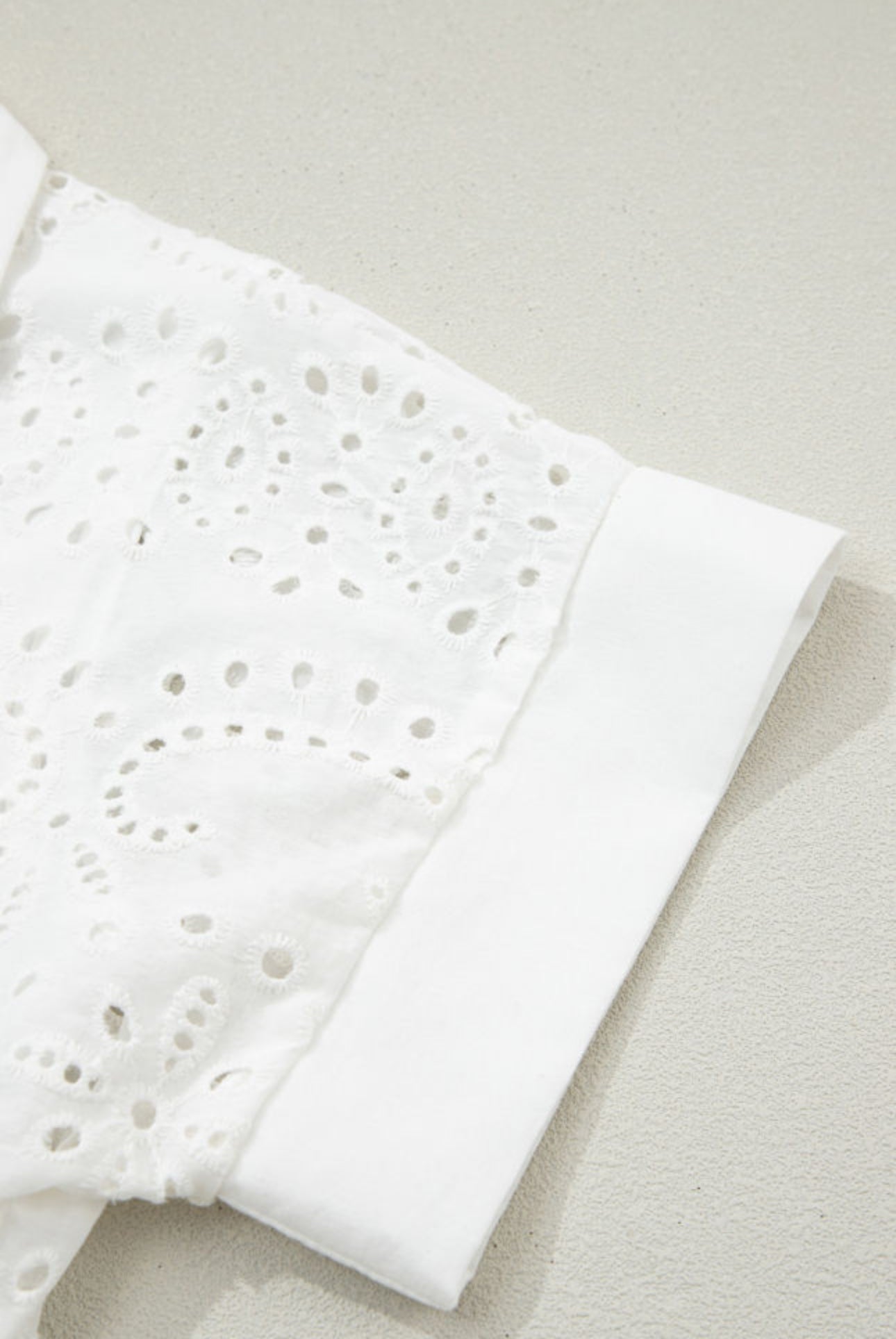 White Eyelet Embroidered Mini Dress