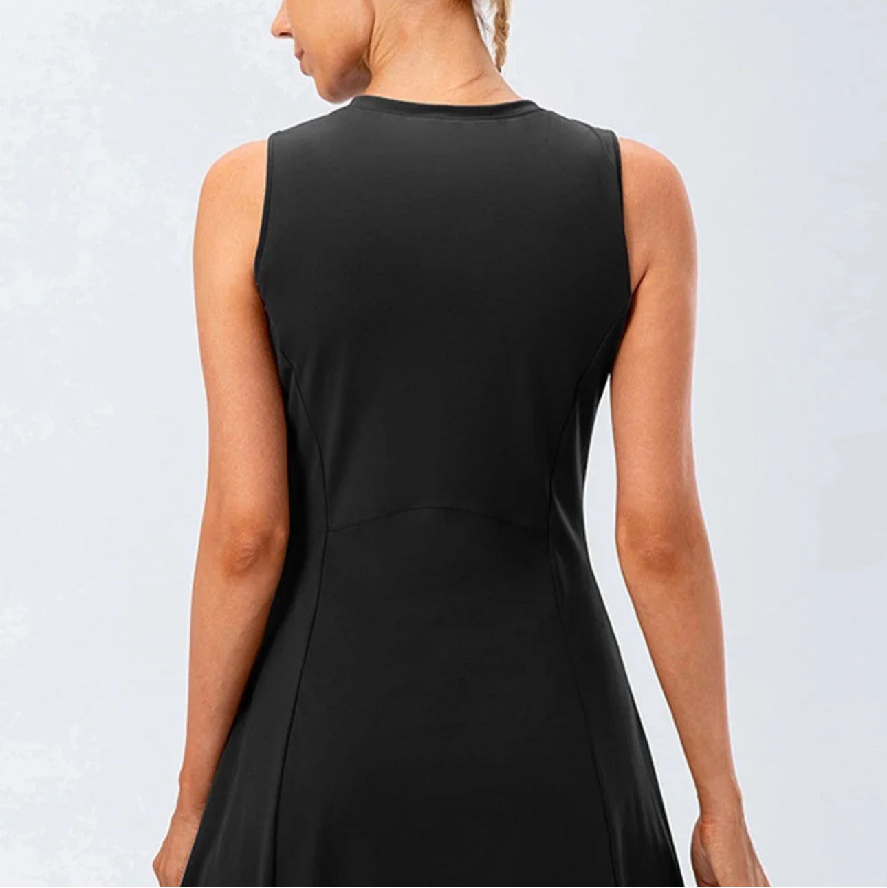 Black Active Mini Dress and Short Set