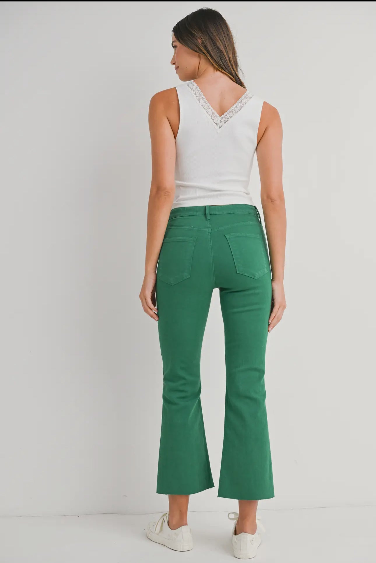 Green JBD High Rise Crop Flare | Sz 24