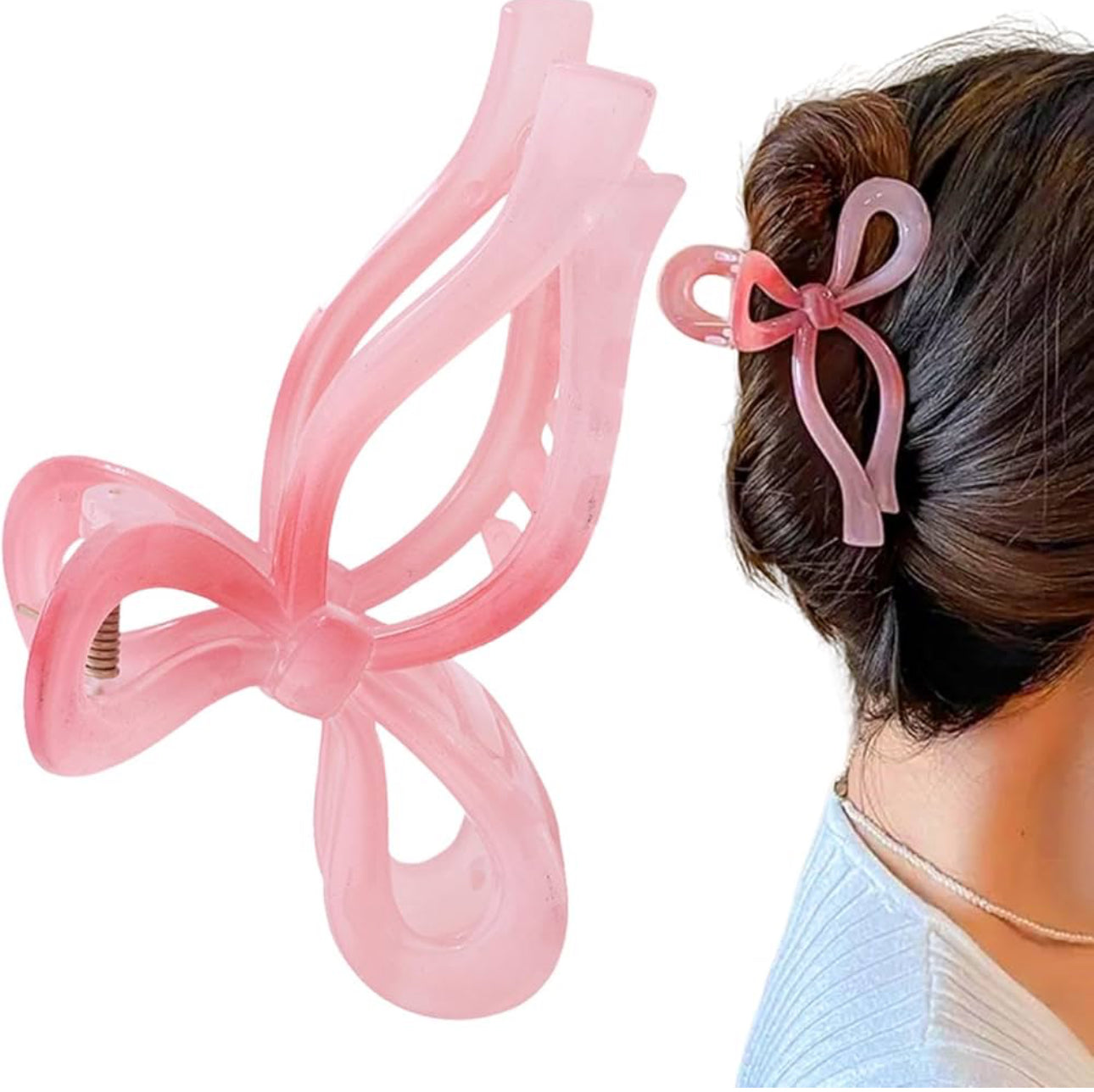 Pink Ombré Bow Hair clip