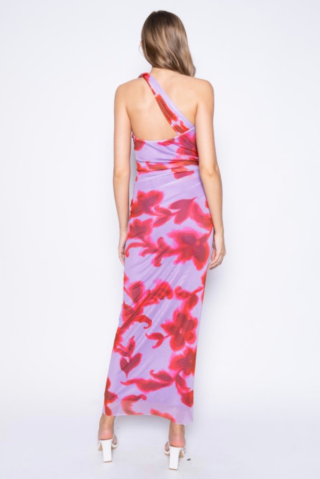 FORE | One Shoulder Scarf Maxi Dress