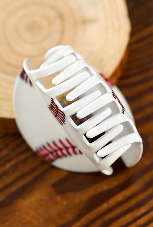 BaseBall Acrylic Hair Clip