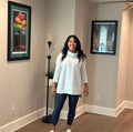 Gray Cowl Neck Tunic Top