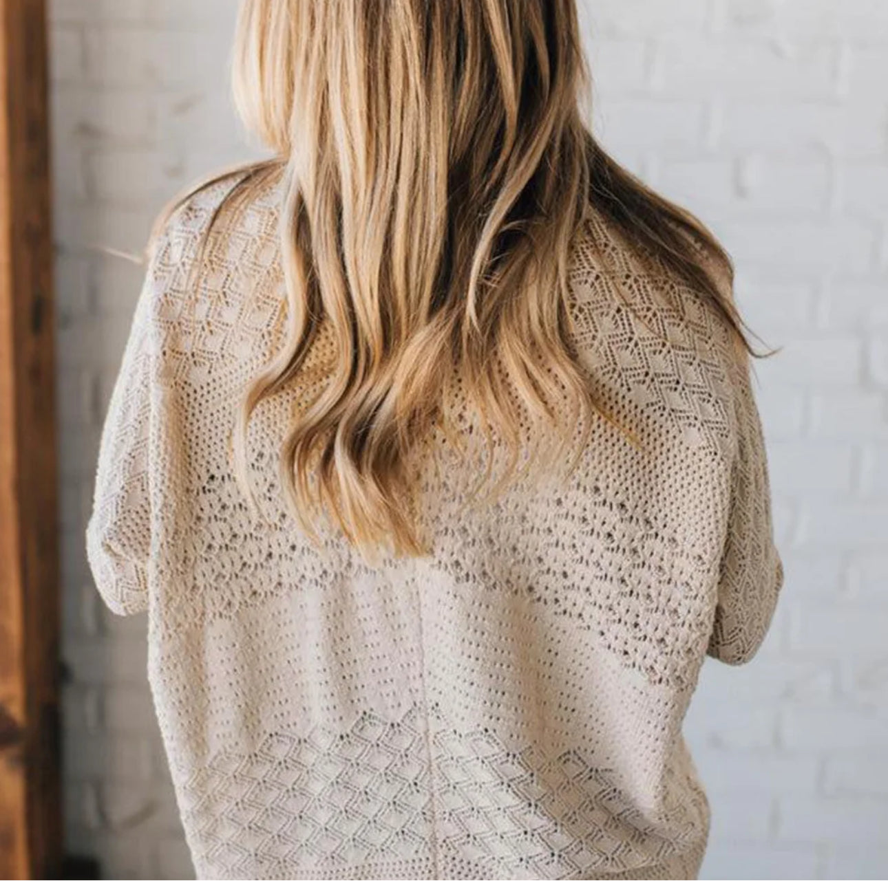 Open Front Crochet Duster | Medium