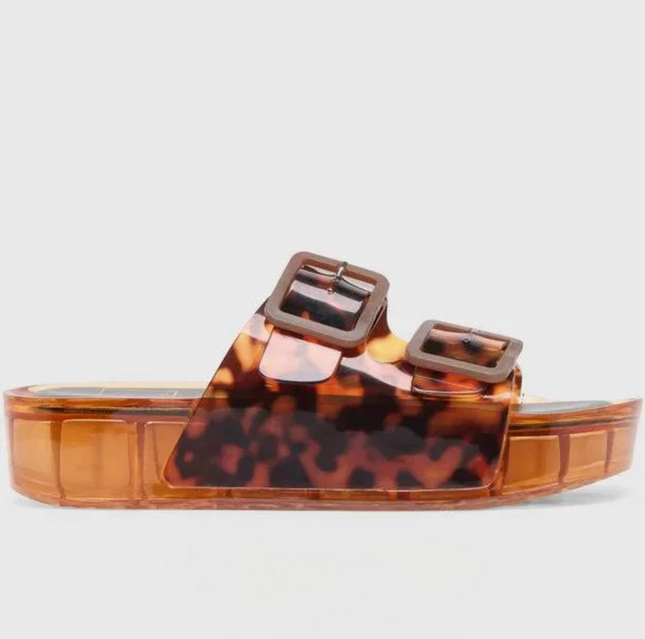 Dolce Vita Julio X Platform Sandals | Tortoise Women's Double Strap Slides