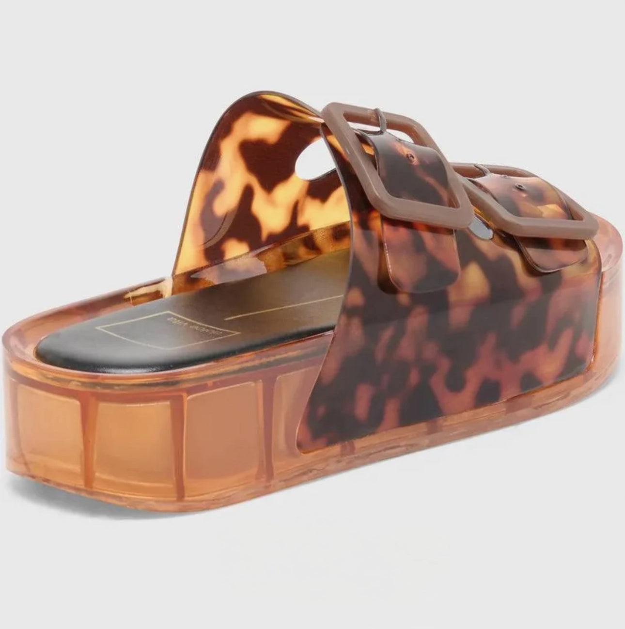 Dolce Vita Julio X Platform Sandals | Tortoise Women's Double Strap Slides