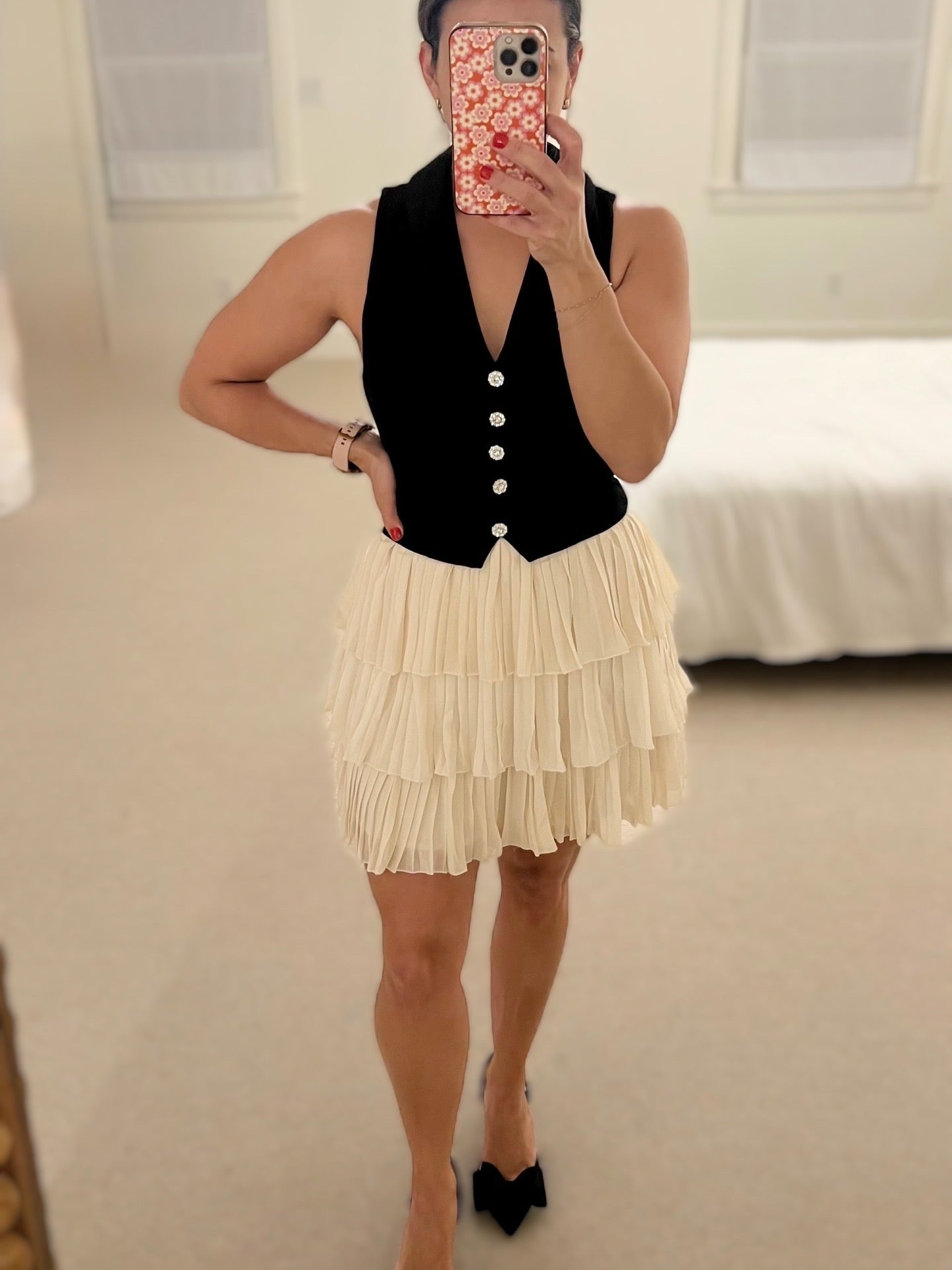 SugarLips | Ruffle Vest Mini Dress