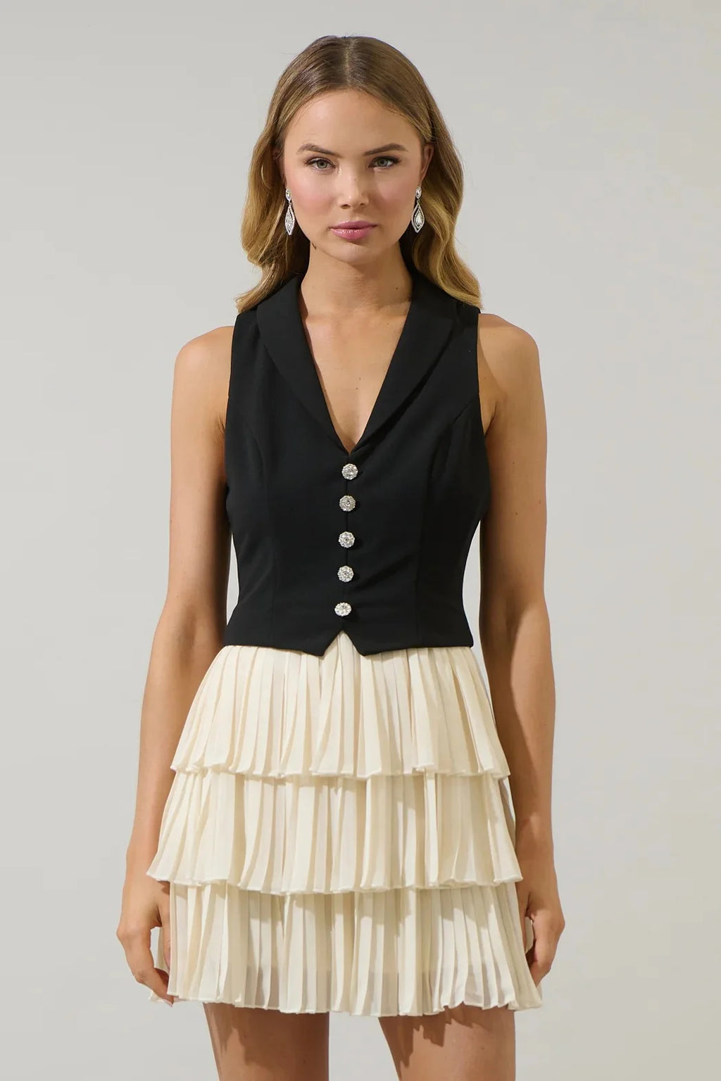 SugarLips | Ruffle Vest Mini Dress