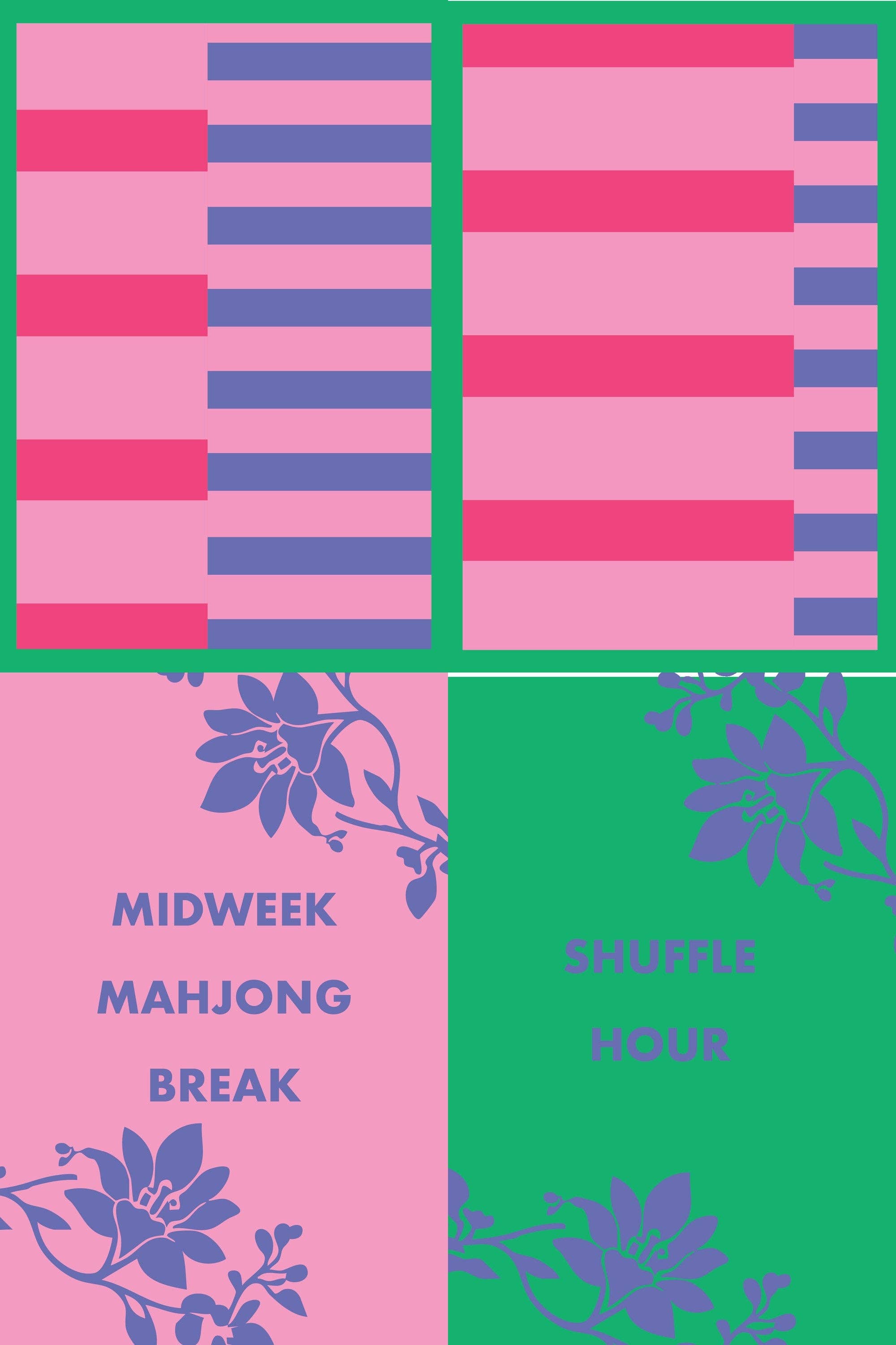 Weekday Stripes Mahjong Shufflers Set of 2