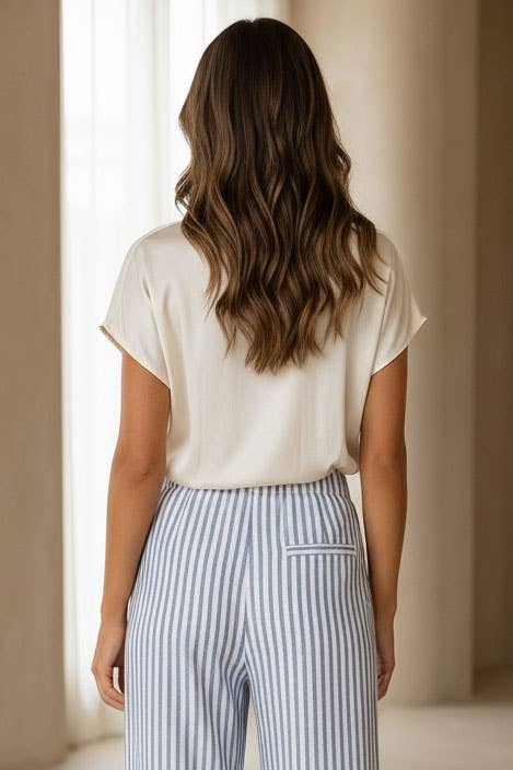 Ivory Drop Shoulder Blouse