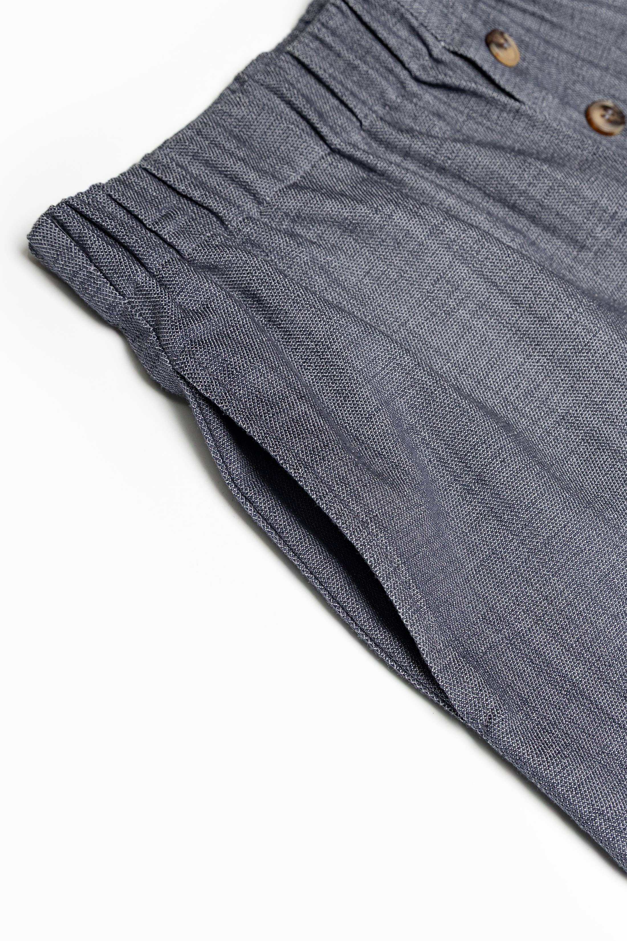 Denim Effortless Pull-On Woven Textured Shorts