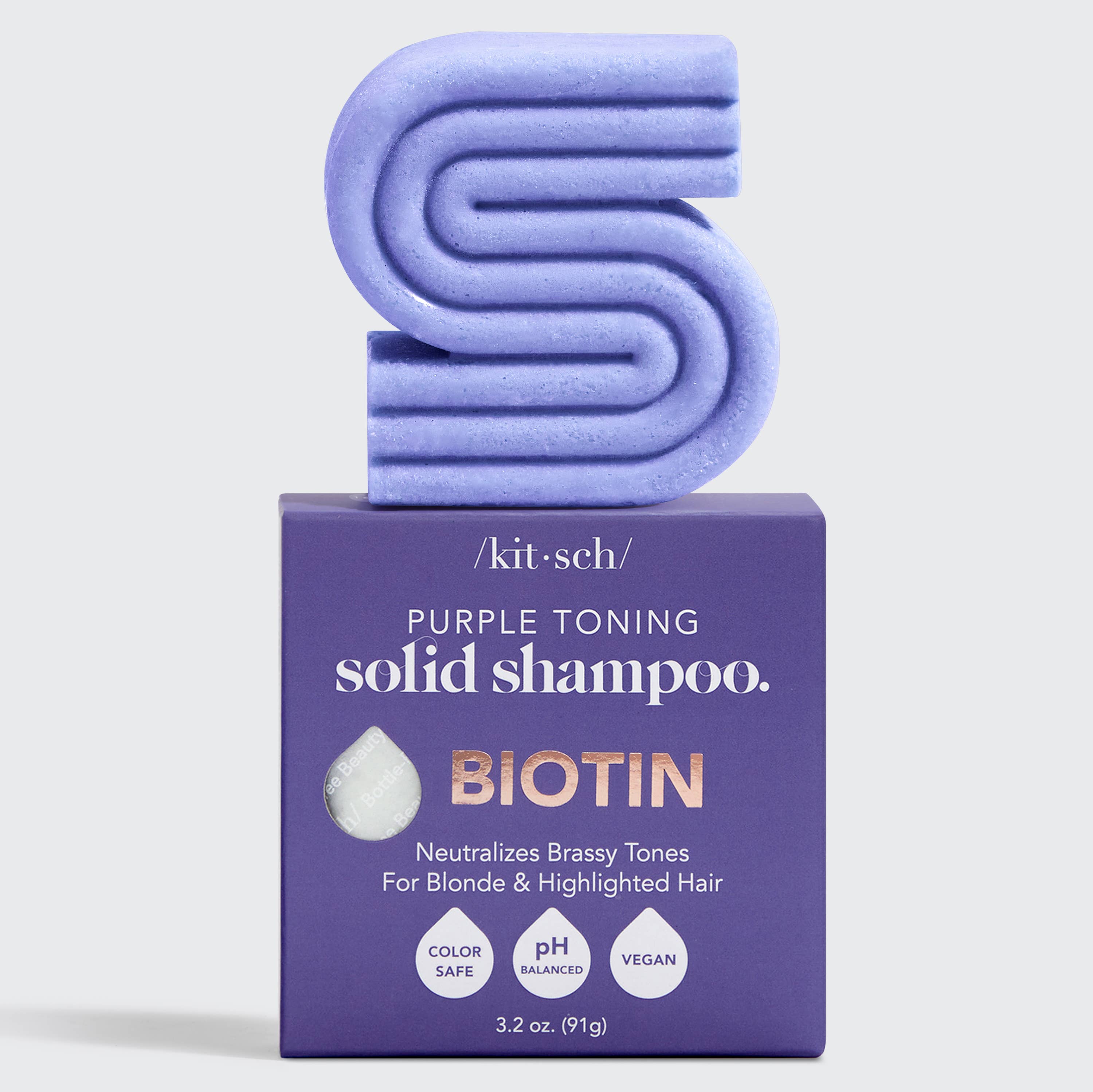 Kitsch Purple Toning Shampoo Bar for Color Treated & Grey Hair