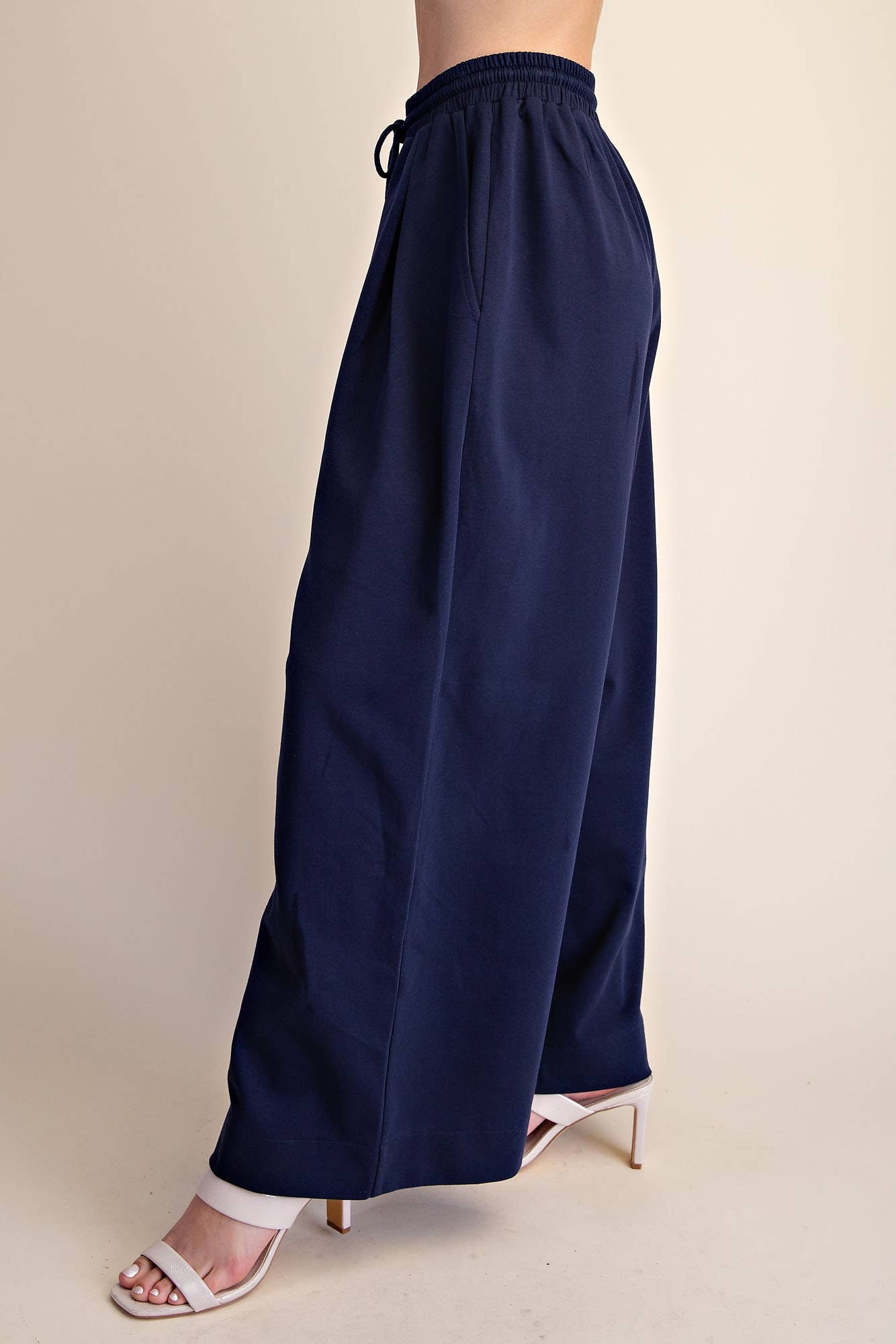 Glam | Bubble Sleeve Top and Wide Leg Pants Set