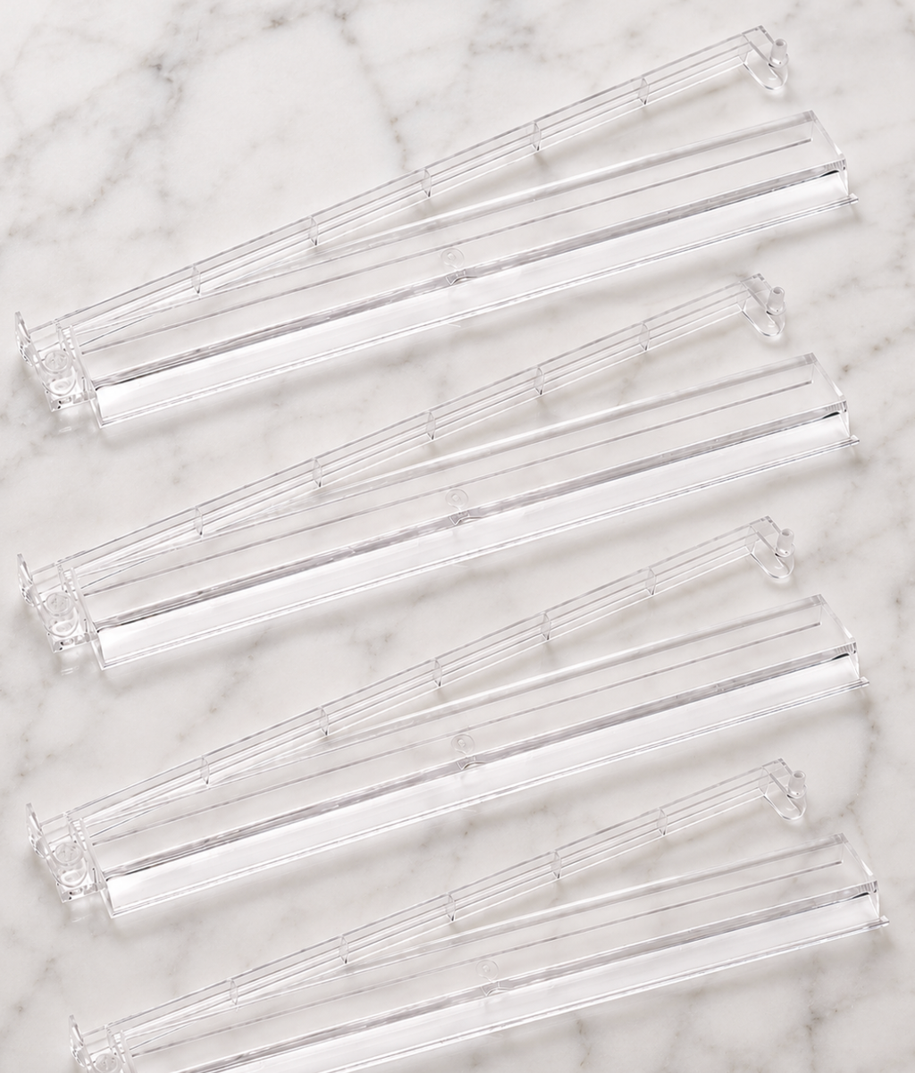 Clear Mahjong Tile Racks & Pushers | Set of 4