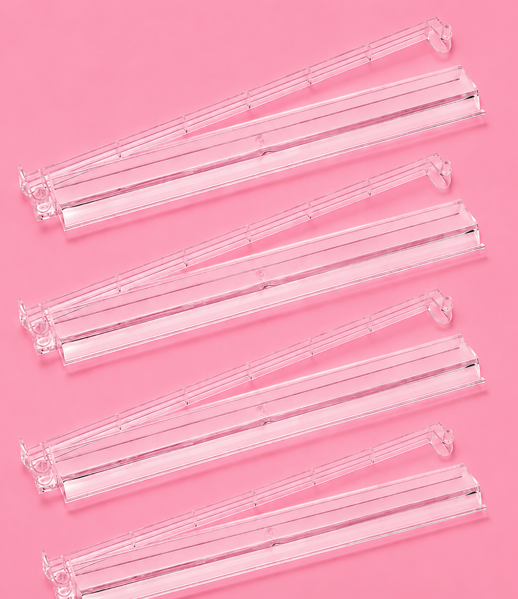 Clear Mahjong Tile Racks & Pushers | Set of 4